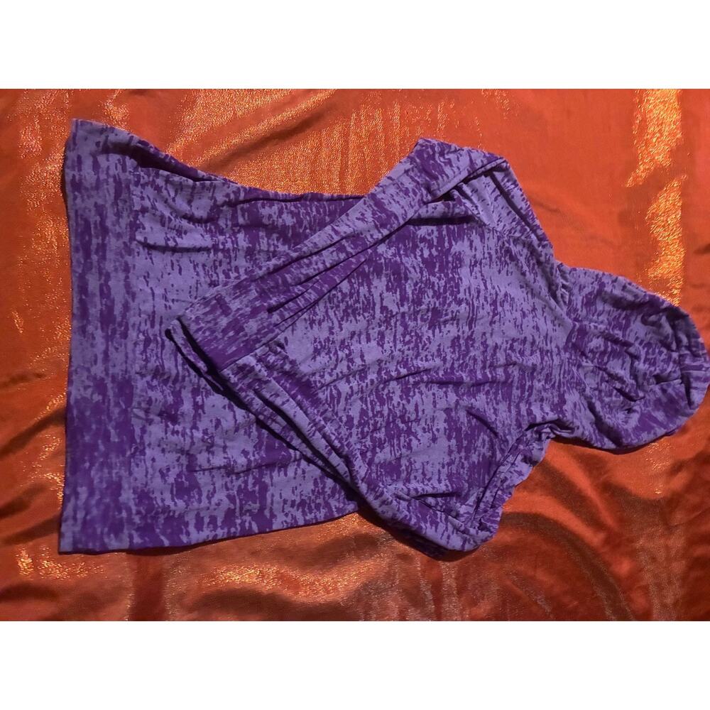 Next Level Apparel Hoodie Womens L Purple Burnout Long Sleeve Pullover Casual - Picture 2 of 3